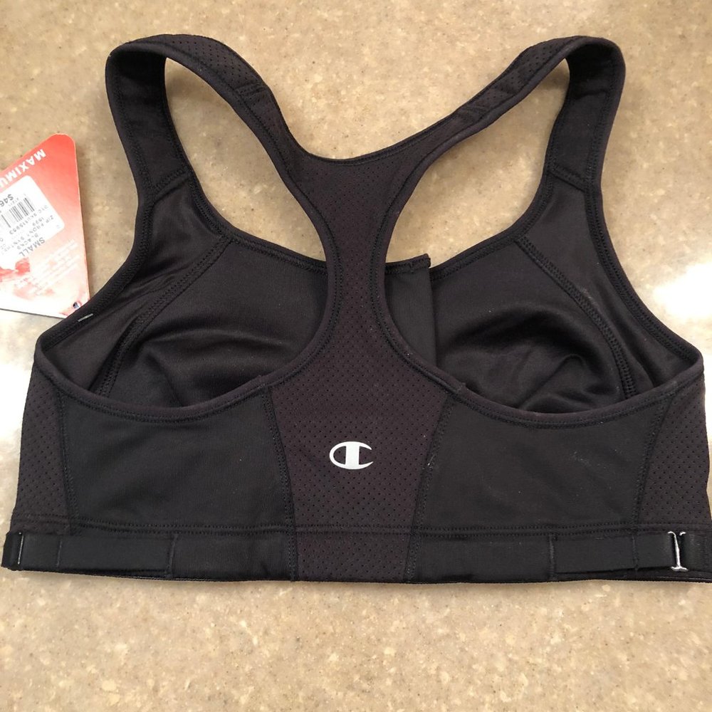 Champion Max Support Zip Tech Sport Bra New Size S